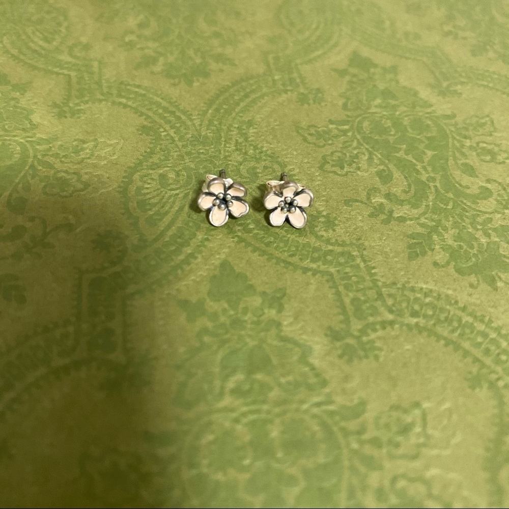 Pandora Pink Flower Earrings